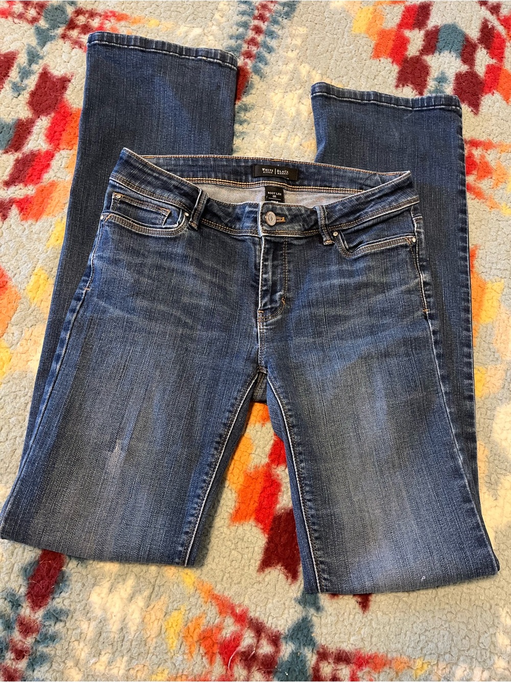White Black Market Boot Leg Boot Cut Blue Jeans
